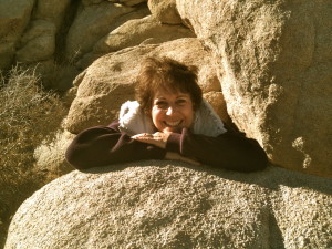 Marsha in rocks Pioneertown